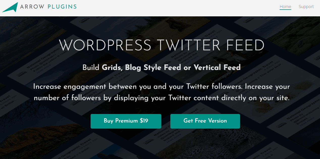 Arrow WordPress Twitter Feed Plugin