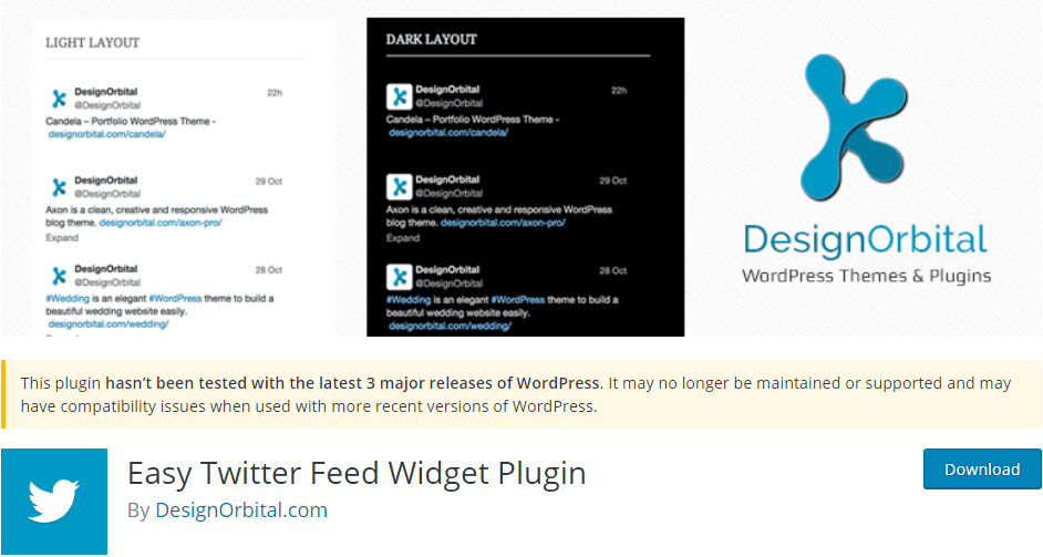 Easy Twitter Feed Widget WordPress Plugin