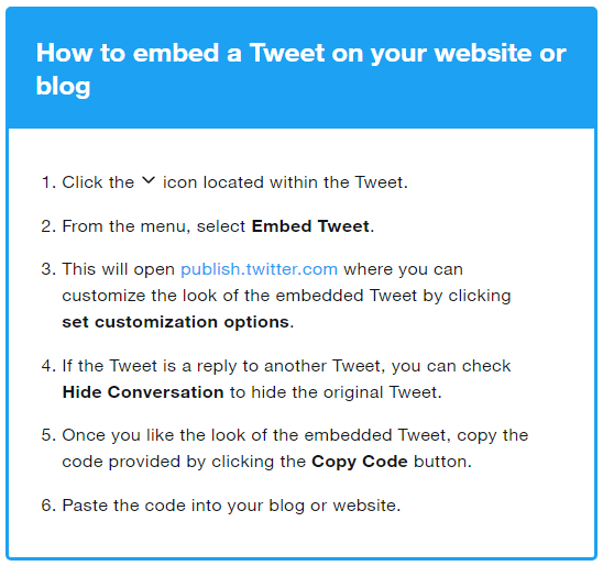 How to Embed a tweet